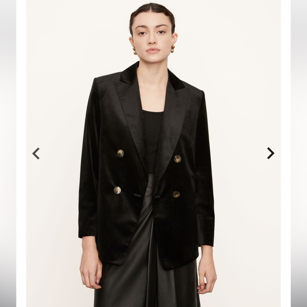 NWT VINCE velvet double breasted blazer